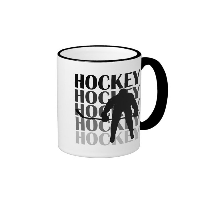 Hockey Silhouette T shirts and Gifts Coffee Mugs