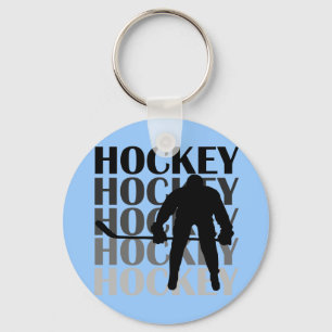 Hockey Silhouette T-shirts and Gifts Keychain
