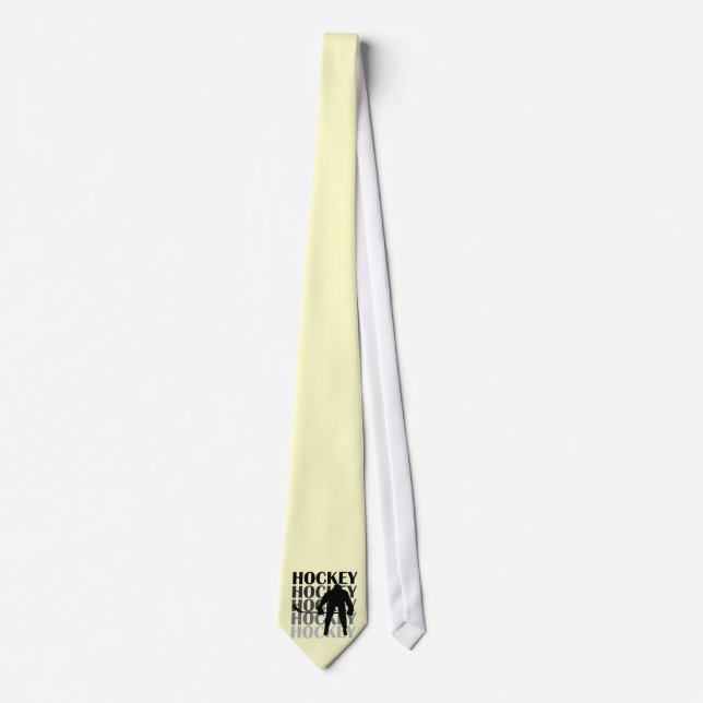 Hockey Silhouette T-shirts and Gifts Tie (Front)