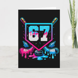 Hockey Six Seven Ice Cream Drip 67 Meme  Card