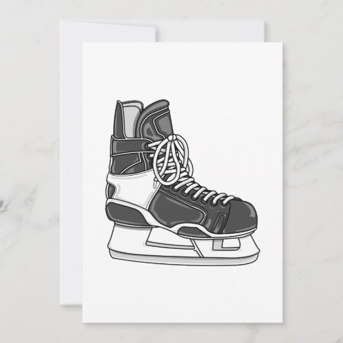 Hockey Skate Custom Invitation
