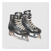 Hockey skate personalized name and number