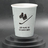 Hockey Skates Stick any name / occasion metal look