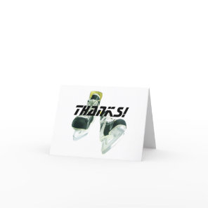 Hockey Skates-Thanks! Thank You Card
