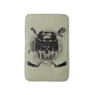 Hockey Skull Bathroom Mat