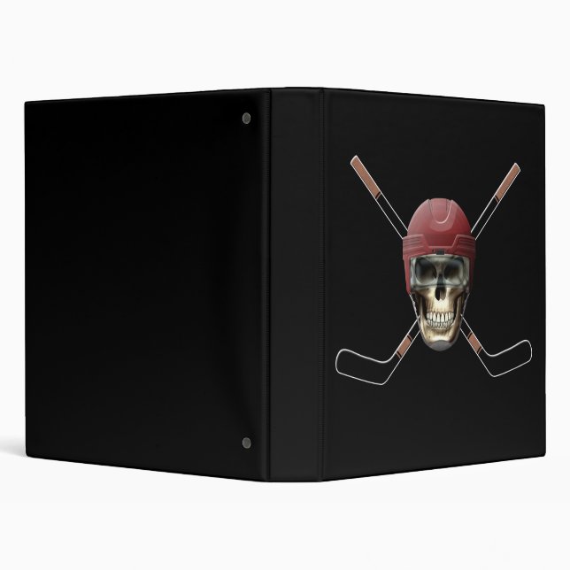 Hockey Skull Helm 3 Ring Binder (Background)