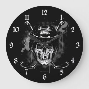 Hockey Skull Large Clock