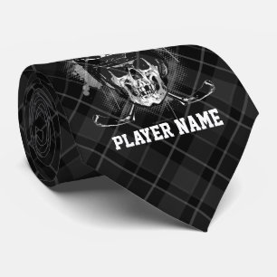 Hockey Skull (personalized) Neck Tie