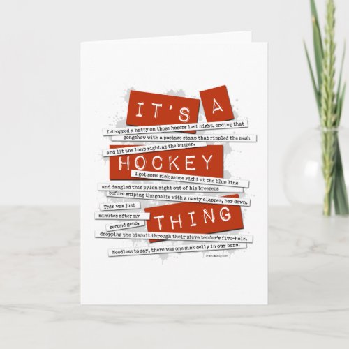 Hockey Slang Card