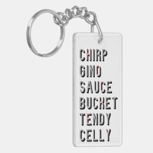 Hockey Slang _ Chirp Gino Sauce Bucket Tendy Celly Keychain