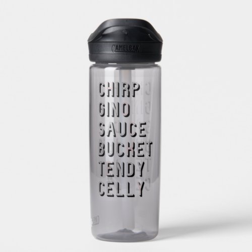 Hockey Slang _ Chirp Gino Sauce Bucket Tendy Celly Water Bottle