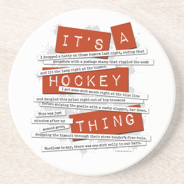 Hockey Slang Coaster (Front)