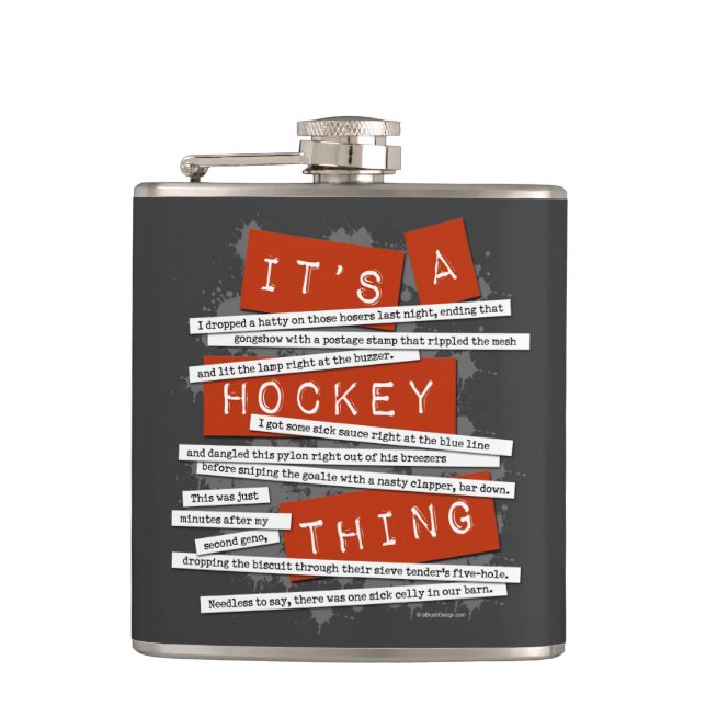 Hockey Slang Flask (Front)