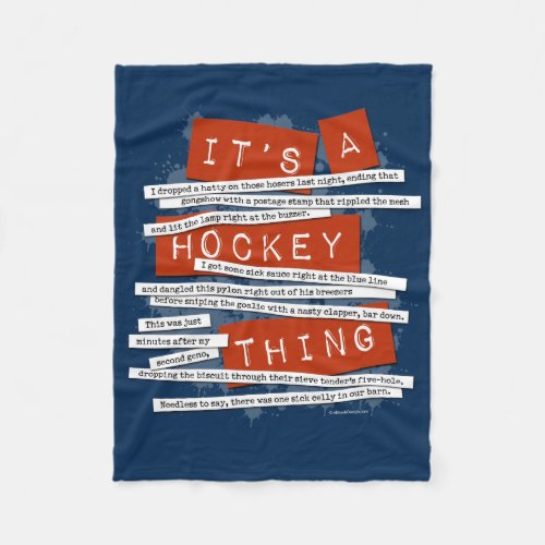 Hockey Slang Fleece Blanket