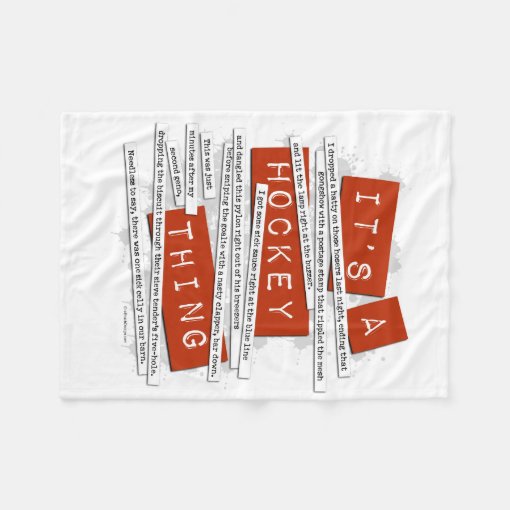 Hockey Slang Fleece Blanket Zazzle