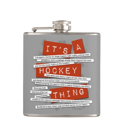 Hockey Slang Hip Flask