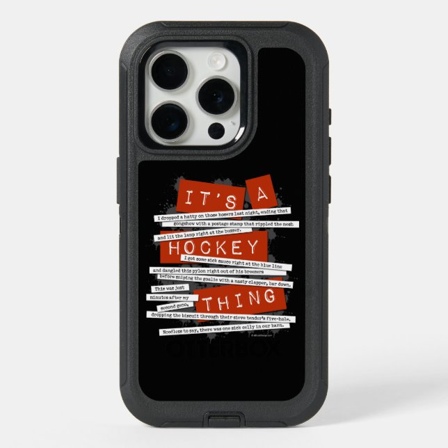 Hockey Slang iPhone 15 Pro Case (Back)