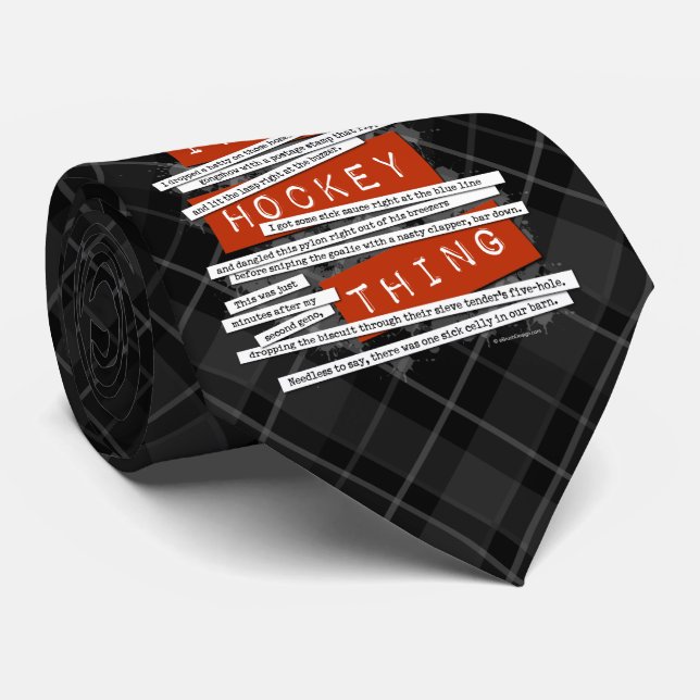 Hockey Slang Neck Tie (Rolled)