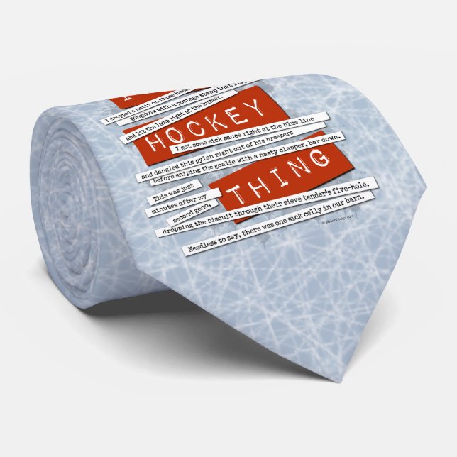 Hockey Slang Neck Tie (Rolled)