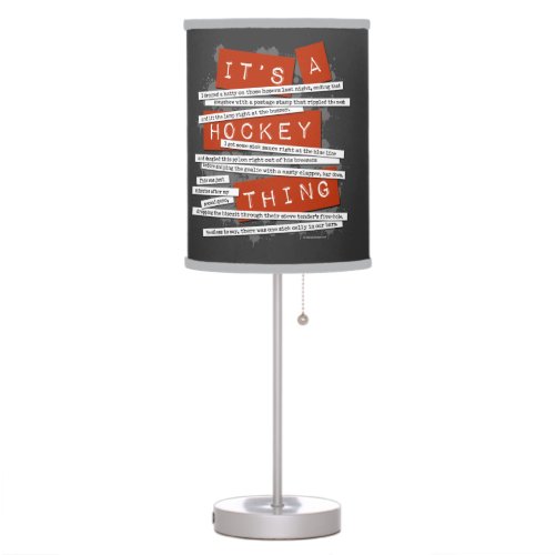 Hockey Slang Table Lamp