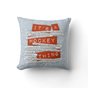Hockey Slang Throw Pillow