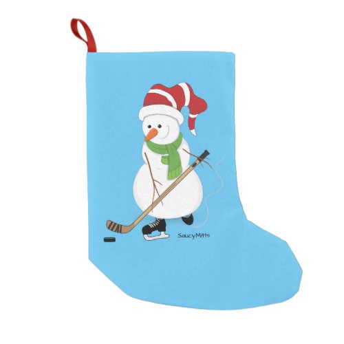 Hockey Snowman Christmas Stocking