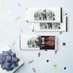 Hockey Snowman Party Theme Hershey Bar Favors