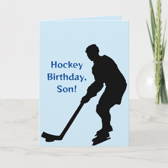 HOCKEY SON BIRTHDAY CARD (Front)
