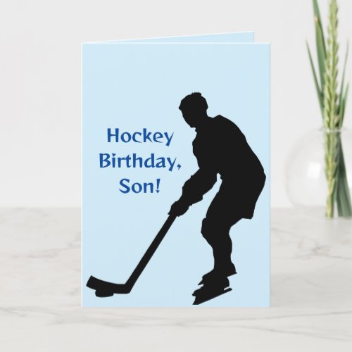 HOCKEY SON BIRTHDAY CARD