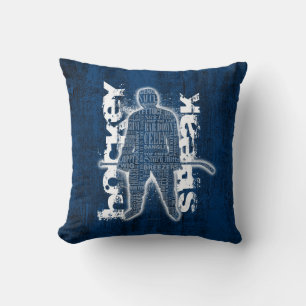 Hockey Speak Throw Pillow