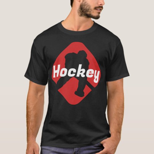 Hockey Sport Ice Hockey Winter Ice Rink Gift Goal  T_Shirt