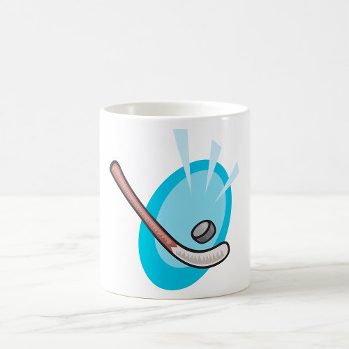 Hockey Sport Stick And Puck Coffee Mug