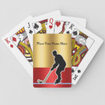 Hockey Sports Elegant Silhouette2 Personalize Playing Cards at Zazzle