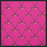 Hockey Sports Flaming Pucks Pink Girls Fabric<br><div class="desc">Pink girls hockey sticks and flaming pucks print is perfect for sports lovers!  Great for a sports loving kids room decor,  craft projects and diy quilts!</div>