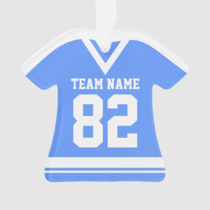 Hockey Sports Jersey Blue with Photo Ornament