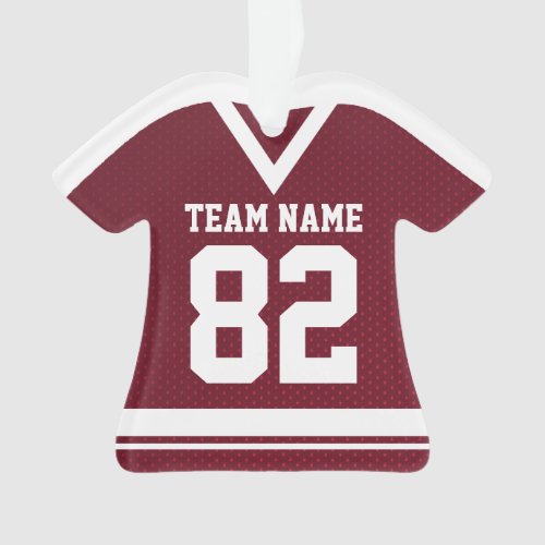 Hockey Sports Jersey Maroon with Photo Ornament