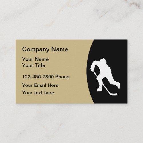 Hockey Sports Theme Business Card