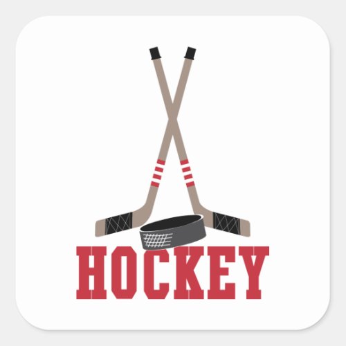 Hockey Square Sticker