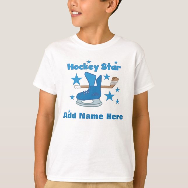 Hockey Star Customizable T-shirt (Front)