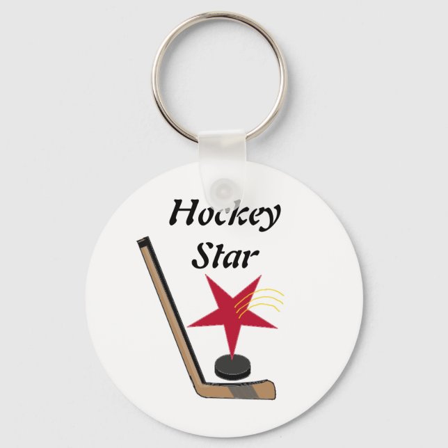 Hockey Star Keychain (Front)