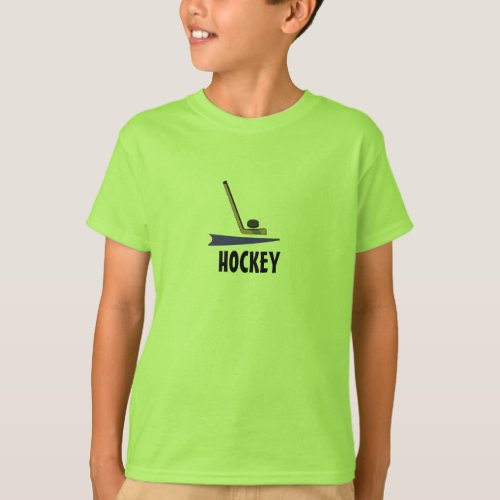 Hockey Stick and Puck T_Shirt
