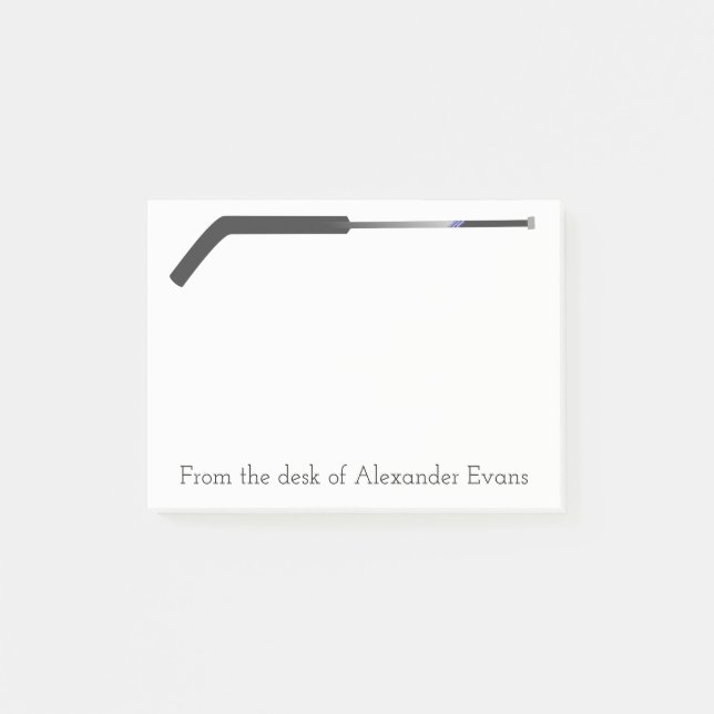 Hockey Stick Goaly Post-it Notes (Front)