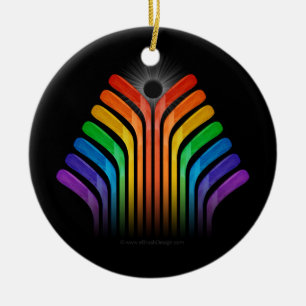 Hockey Stick Spectrum Ceramic Ornament