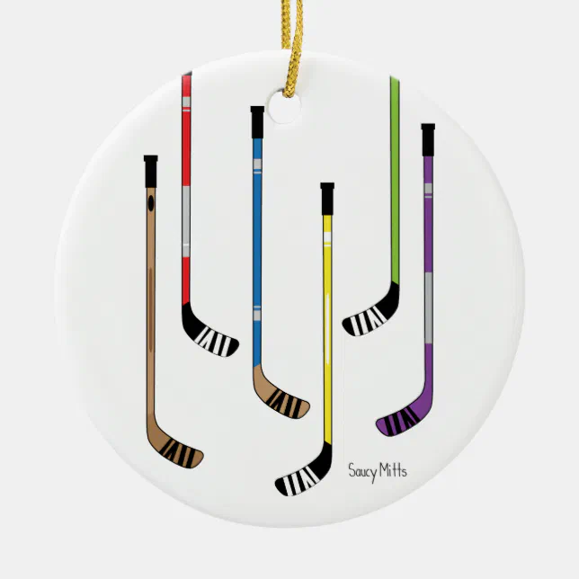 Hockey Sticks Ceramic Ornament Zazzle