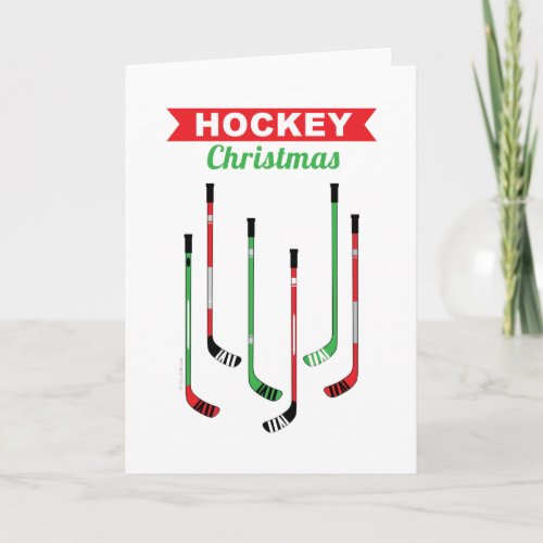 Hockey Sticks Christmas Card