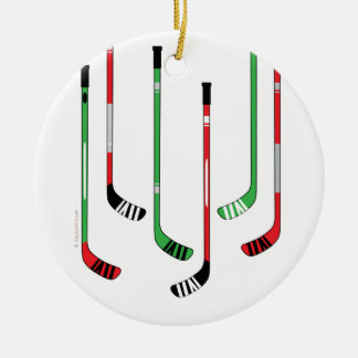 Hockey Sticks Christmas Ornament