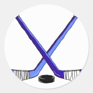 Hockey Sticks Classic Round Sticker