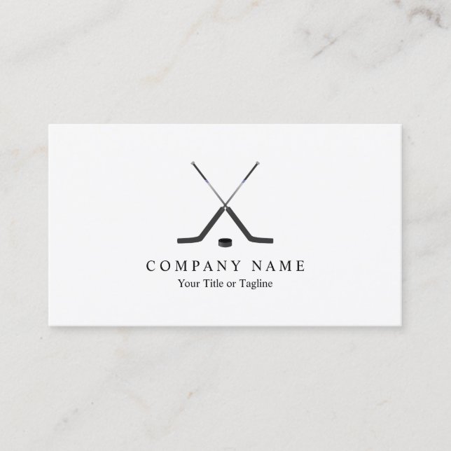 Hockey Sticks Hockey Player Business Card (Front)