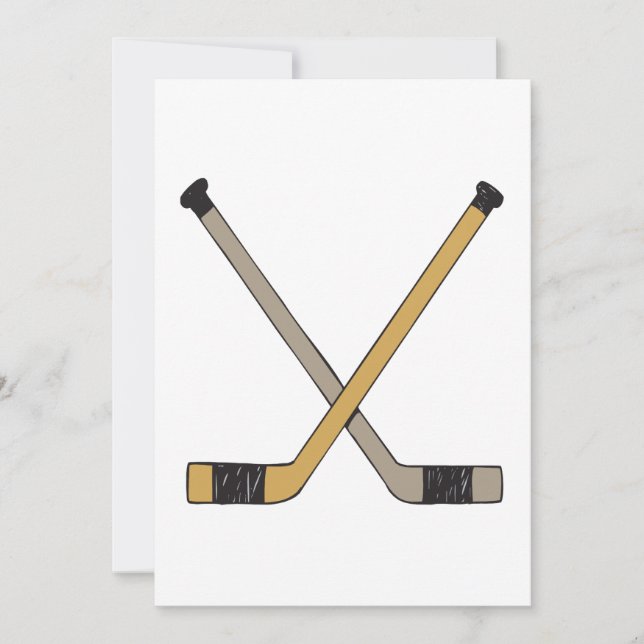 Hockey Sticks Invitation (Front)