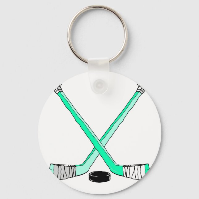 Hockey Sticks Keychain (Front)